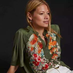 Tiny Eliana Anthropologie Embroidered Shirt MP
